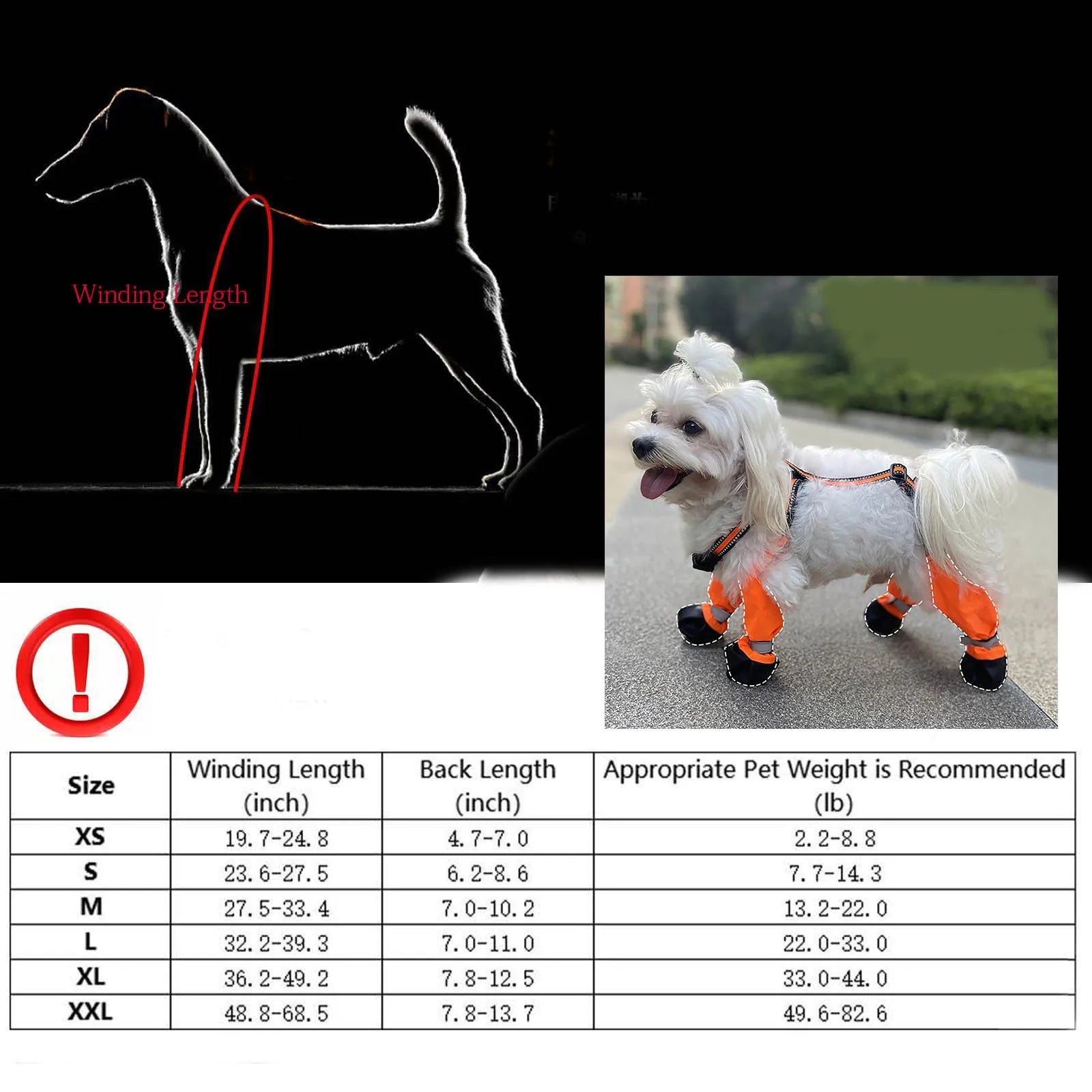 Water Proof Dog Shoes With Suspenders Slip Reflective Bootsl