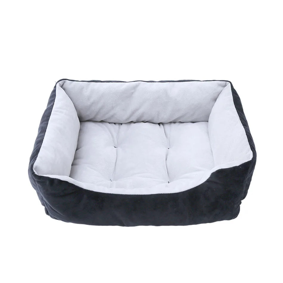 Pet Cat Dog Bed Cozy Square Plush Kennel Puppy Sofa Bed Small Large Dog Sleep Pad Portable Pet Bed Nest Pet Supplies Accessories