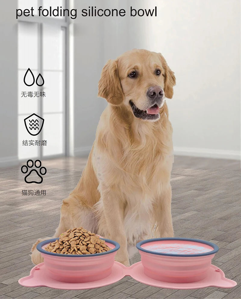 Non-Toxic Folding Portable Pet Travel Feeding Bowl Puppy Cat