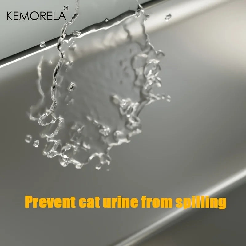 XL 60/50CM Stainless Steel Litter Box With Lid For Large and Small Cats