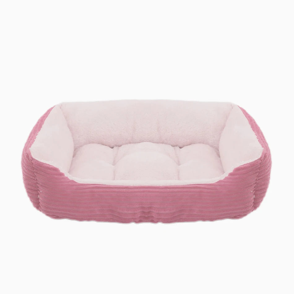 Pet Cat Dog Bed Cozy Square Plush Kennel Puppy Sofa Bed Small Large Dog Sleep Pad Portable Pet Bed Nest Pet Supplies Accessories