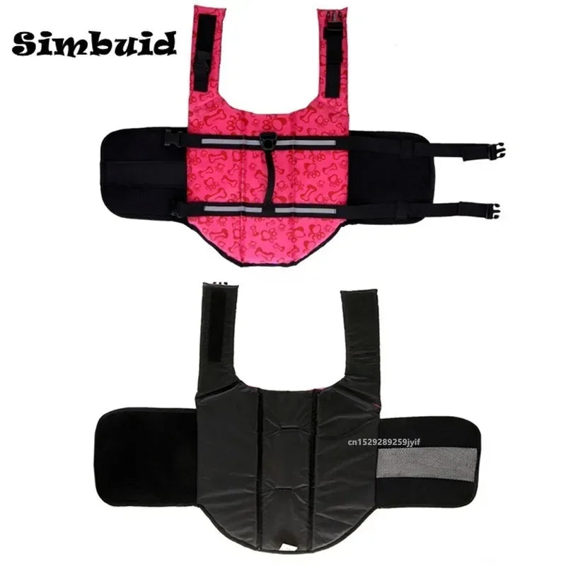 Dog Life Jacket Reflective Adjustable  Safety Vest  Enhanced Buoyancy Puppy Life Jacket