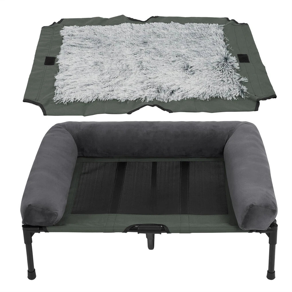 Cooling Elevated Dog Bed for any size Dogs, Indoor & Outdoor Raised Warm Bed