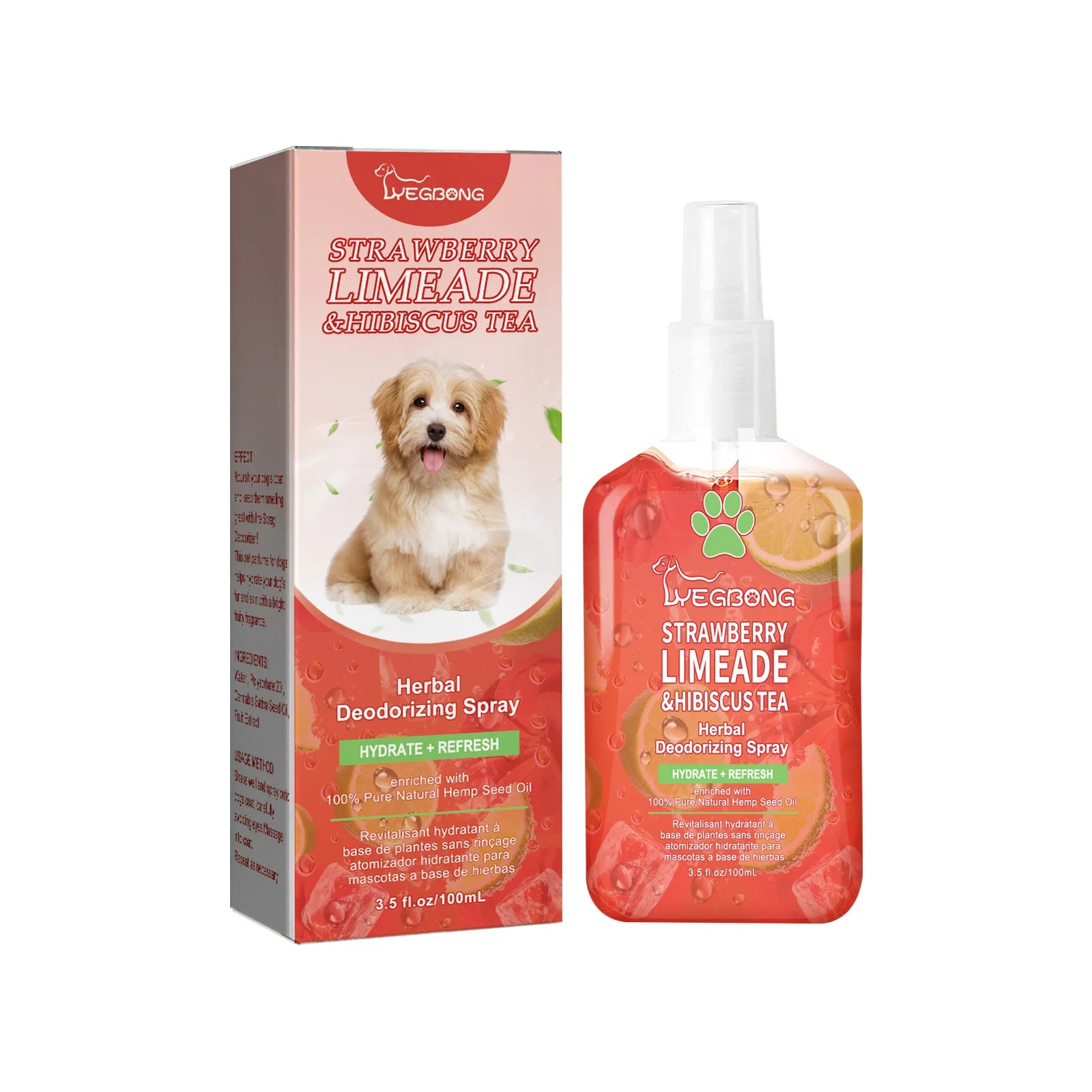 Pet Odor Eliminator Spray - Long-Lasting Deodorant for Dogs & Cats Liquid Fragrance Body