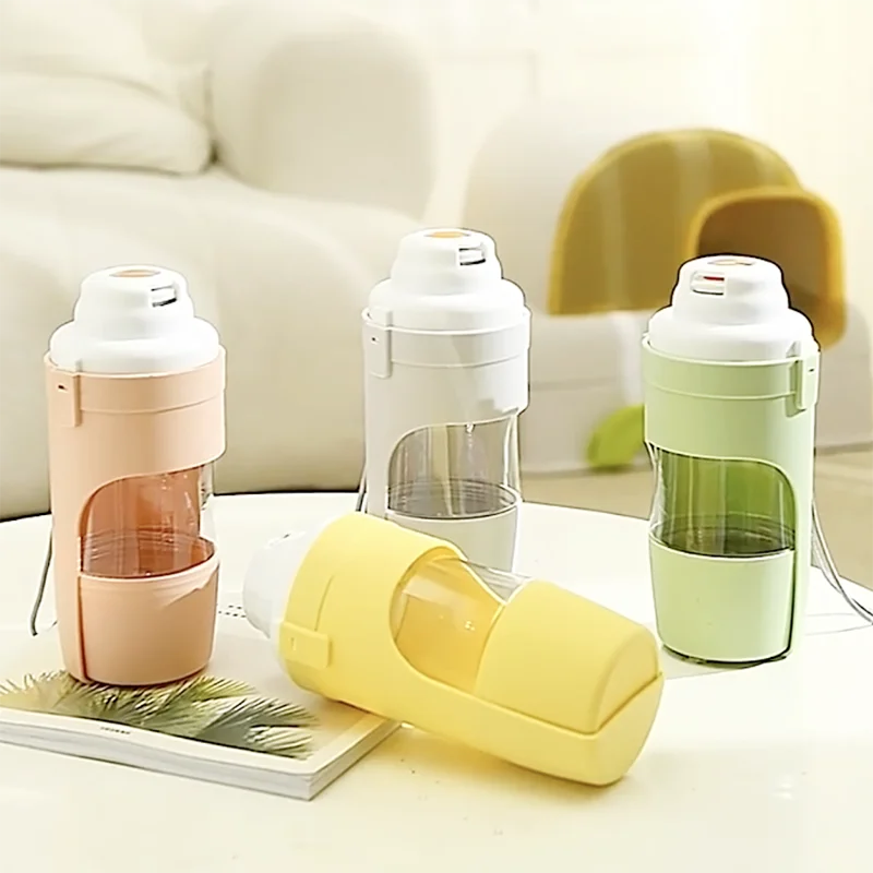 New Portable Two-In-One Foldable Pet Water Bottle with Food Container