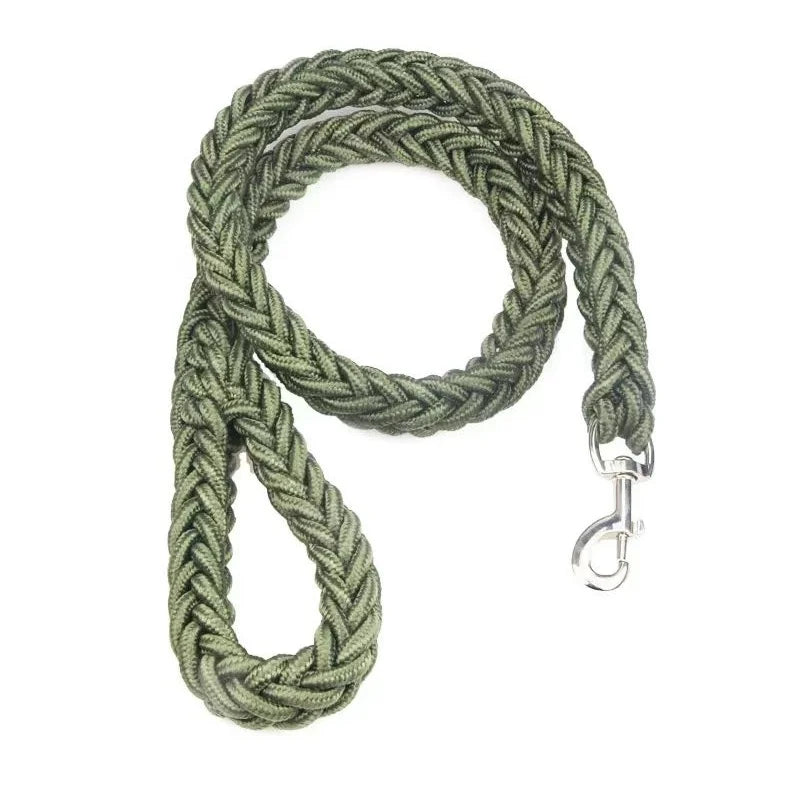 Large Dog Leash Nylon Braided Traction Rope Pet Walking Thick Hand Rope