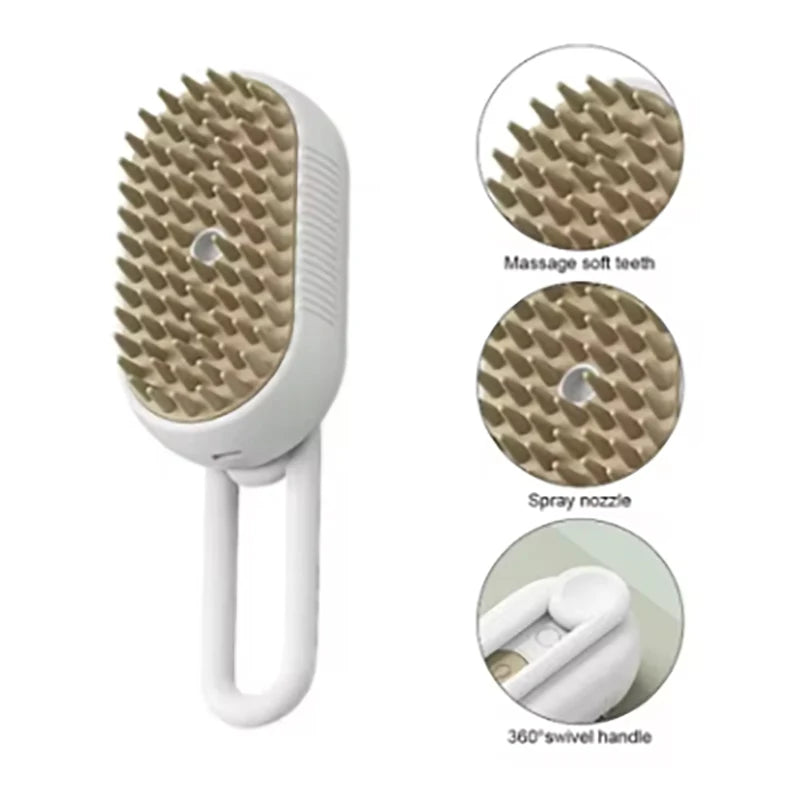 Pet hair cleaning comb steam pet brush bath massage