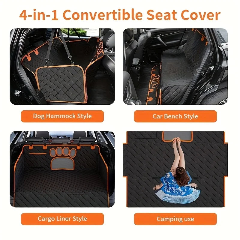 Hammock Heavy Duty Scratch Resistant Anti Slip Soft Pet Rear Seat Cover