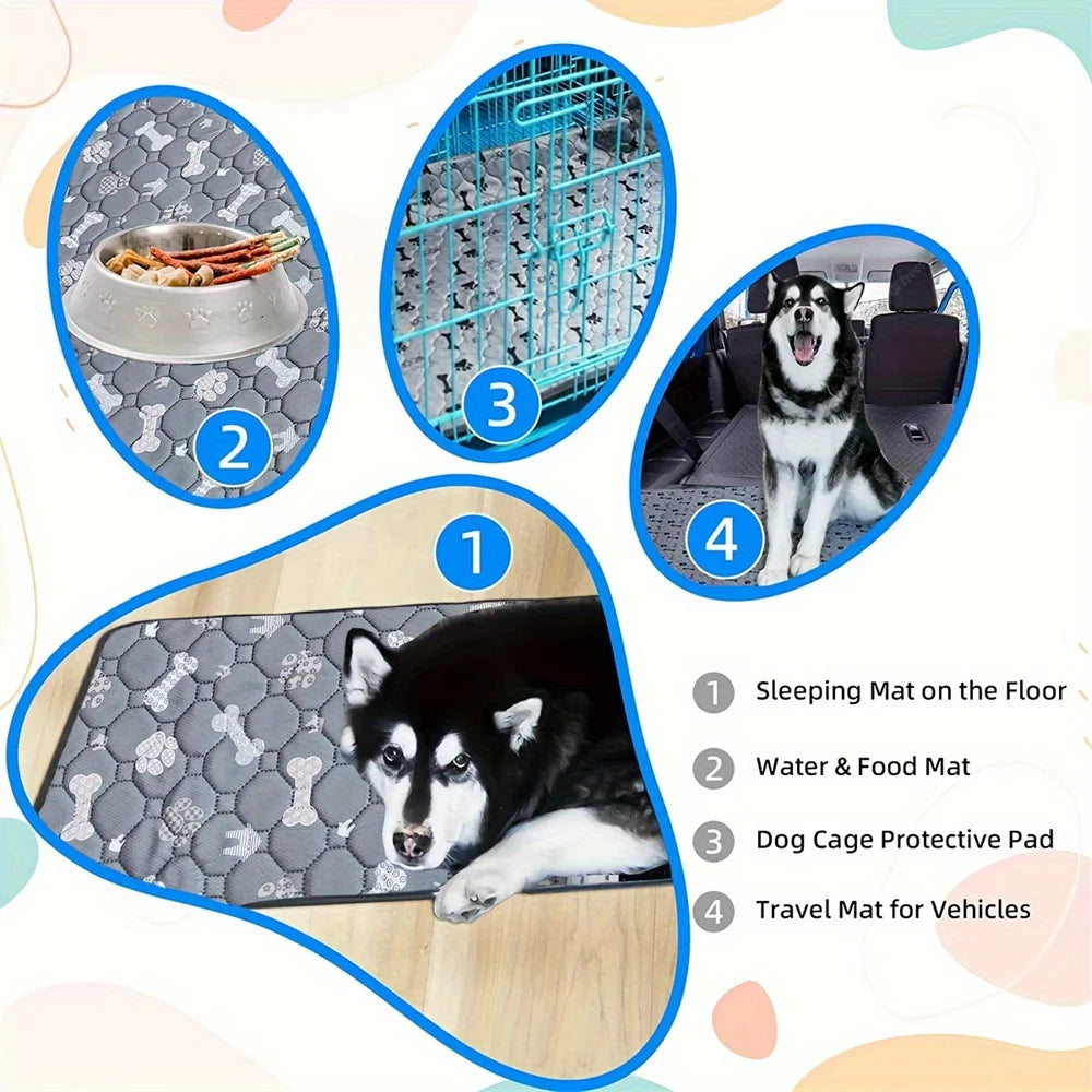 Reusable Dog Pee Pad Cute Print Washable Puppy Training Pad for Cat Dogs