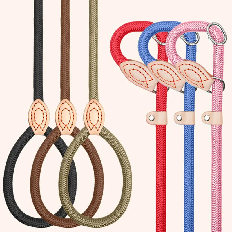 Dog training collar anti riot nylon hand P rope