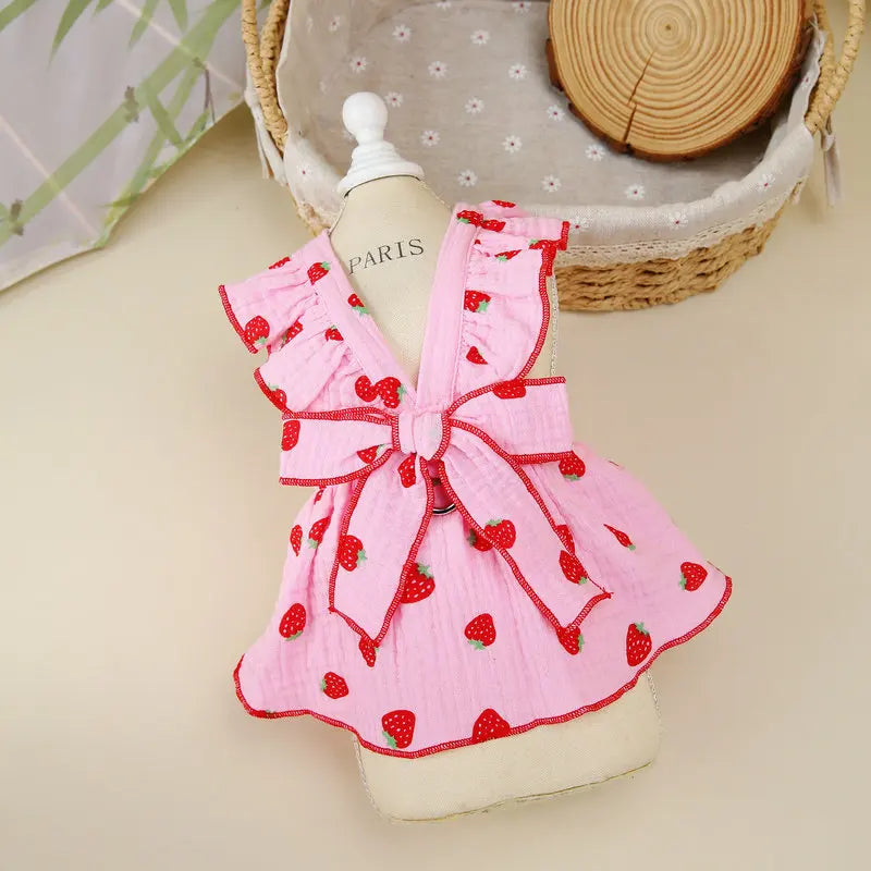 Princess Mesh Puppy Dog Summer Dress Bow Lace