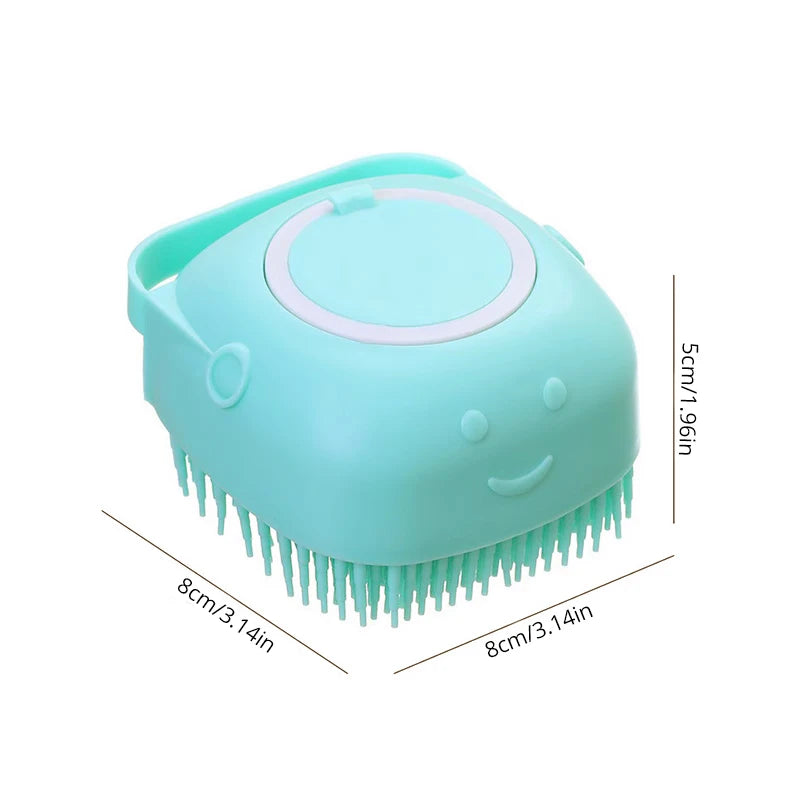 Pet Bathing Brush Soft Silicone Massager Shower Gel Bathing Brush Cleaner