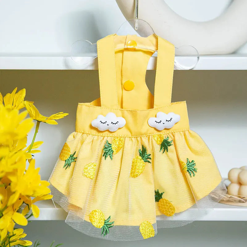 Princess Mesh Puppy Dog Summer Dress Bow Lace