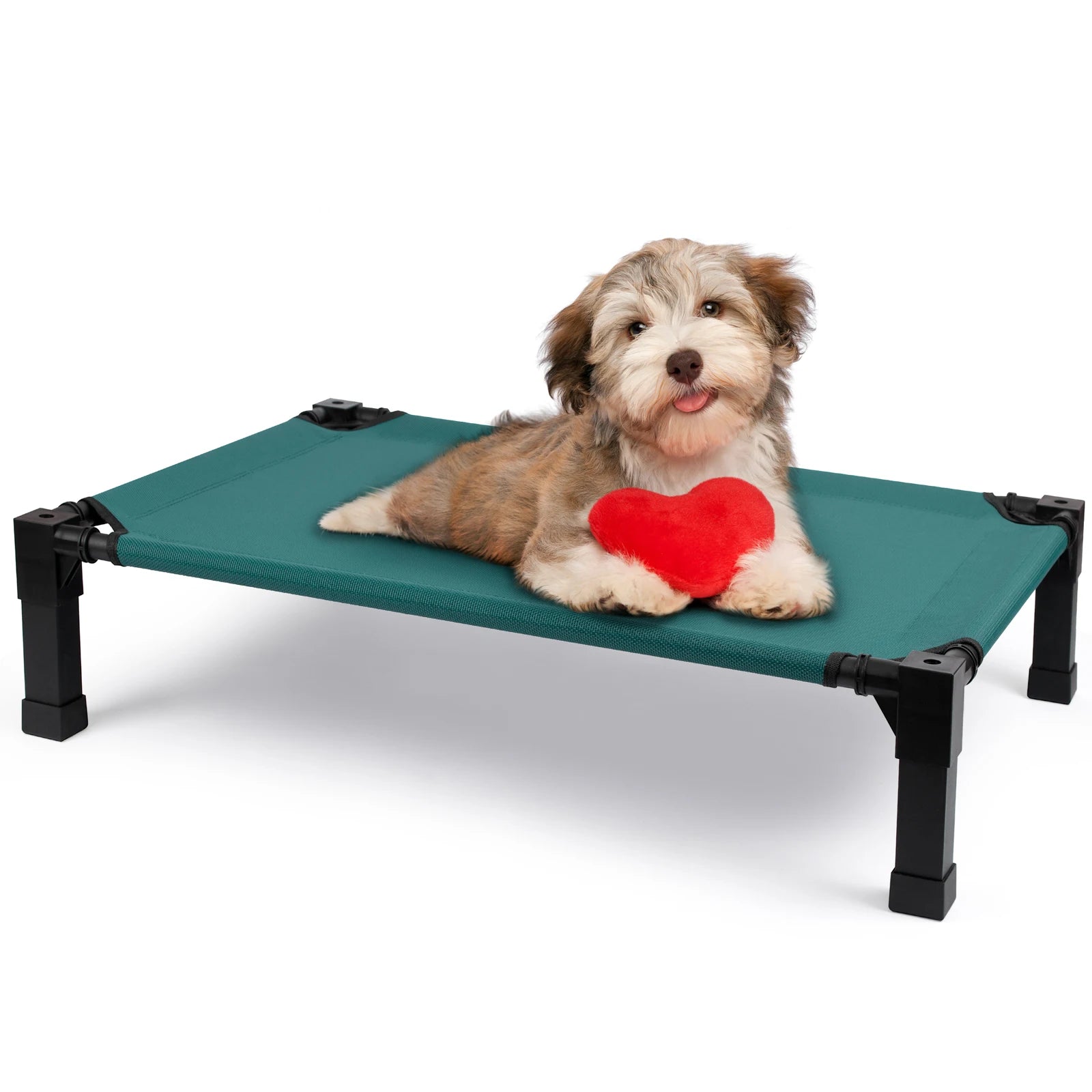 Cooling Raised Pet Cot with Chew Proof Washable Breathable Mesh and Metal Frame,