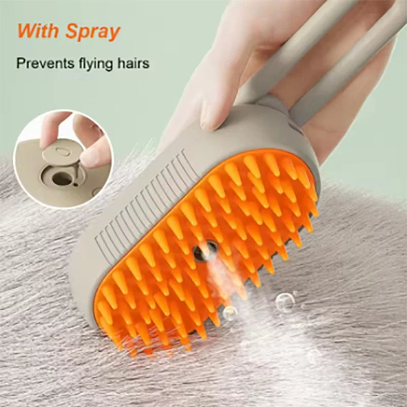 Pet hair cleaning comb steam pet brush bath massage