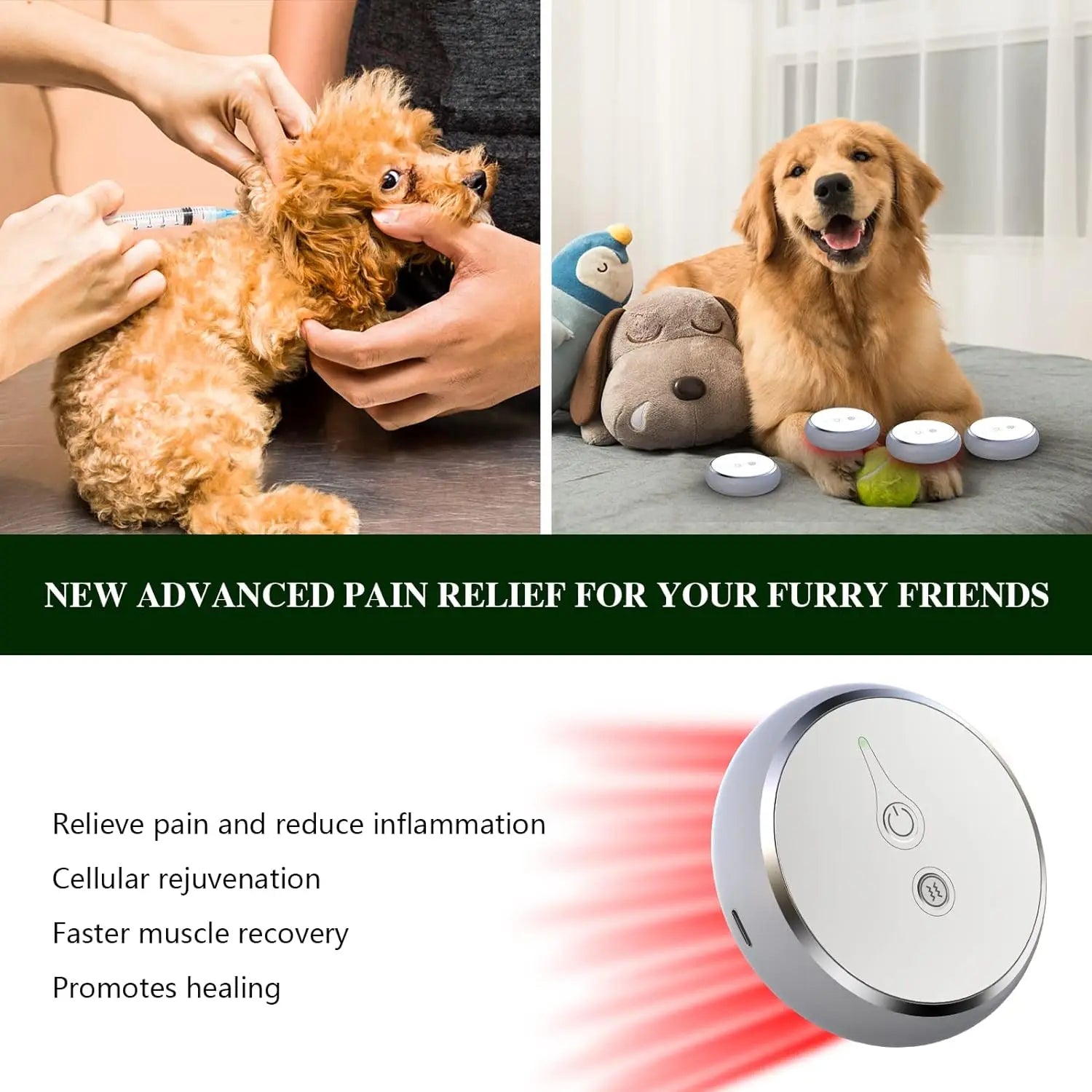 Portable Red Light Therapy Device for Pets Arthritis Treatment