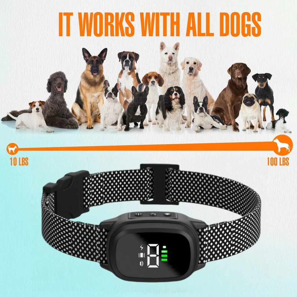 Waterproof Rechargeable Anti-Bark Collar For Dog Stop Barking