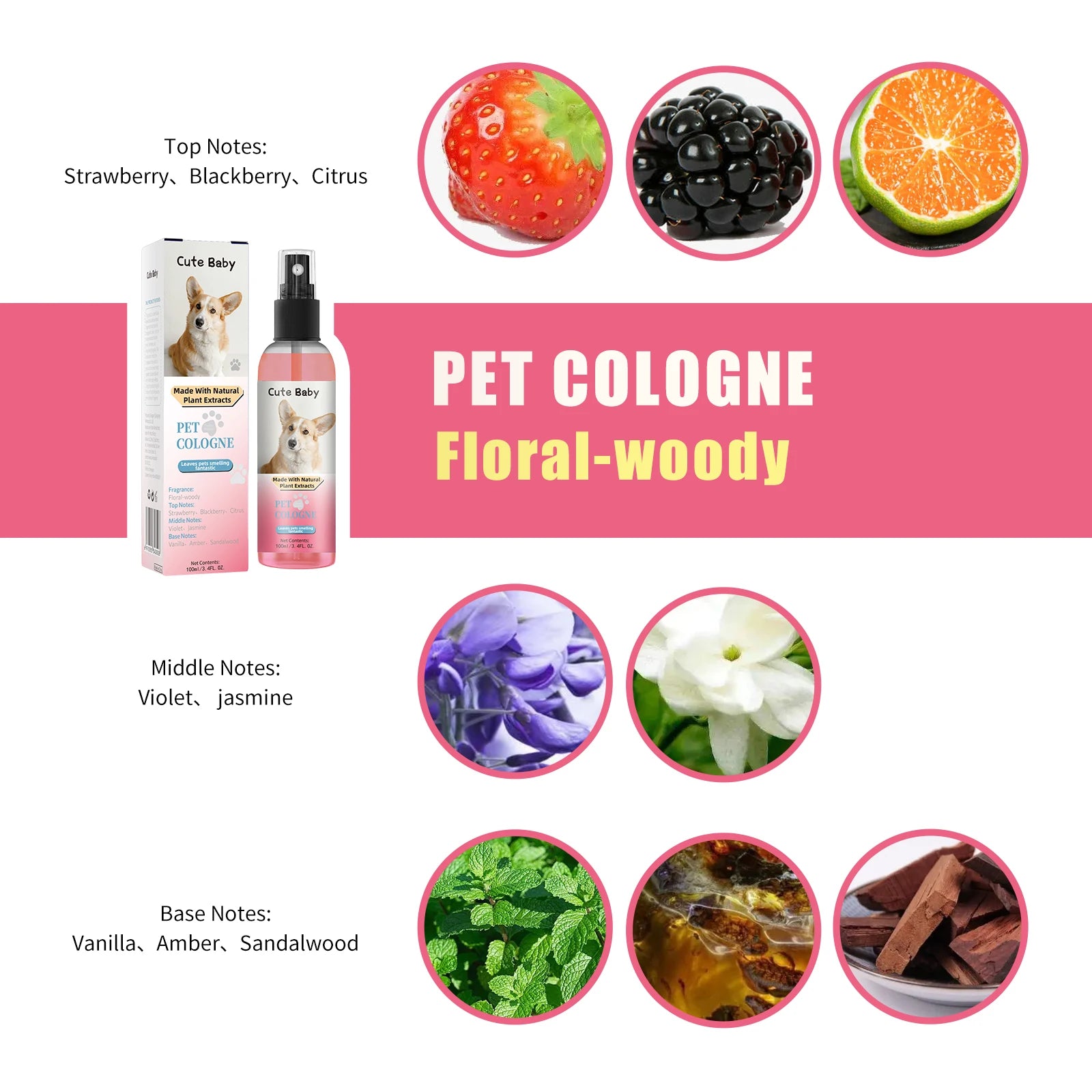 Premium Grooming Spray Perfume For Dogs - Dog Cologne Spray Long Lasting