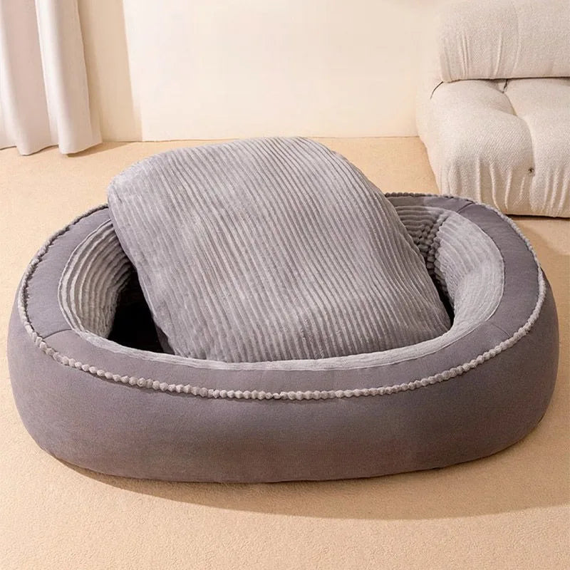 Pet Bed Comfortable Donut Round Soft Washable Dog Cat Cushion