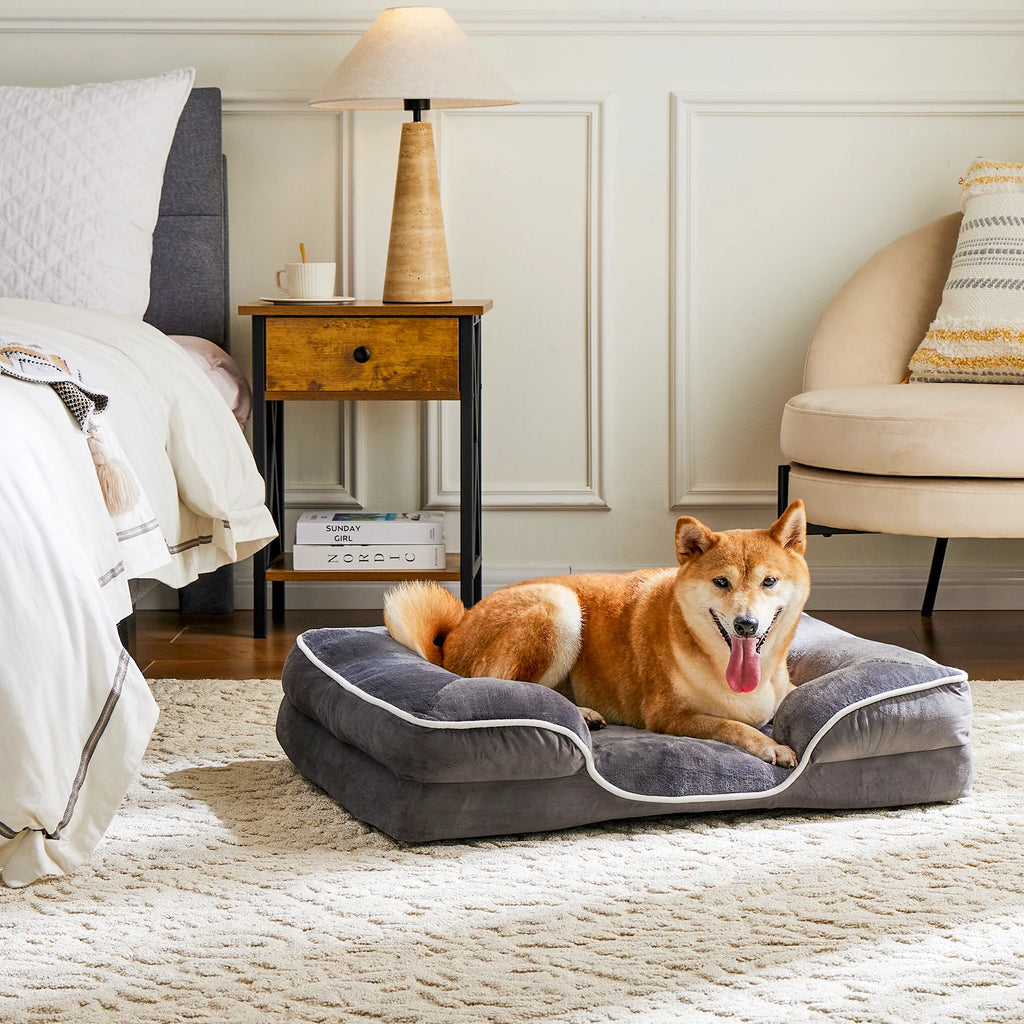 JHK Orthopedic Bed Memory Foam Bed for Small Dogs & Cats with Washable Removable
