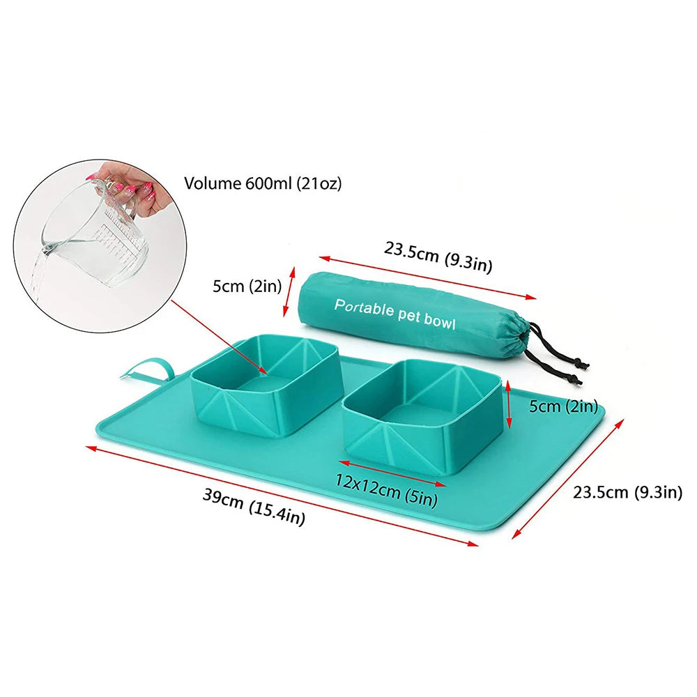 Portable Pet Bowl Foldable Silicone Dog Bowls Puppy For Food Water