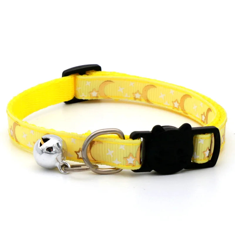 Dog Puppy Cat Kitten Collar Adjustable Safety Bell Ring Necklace