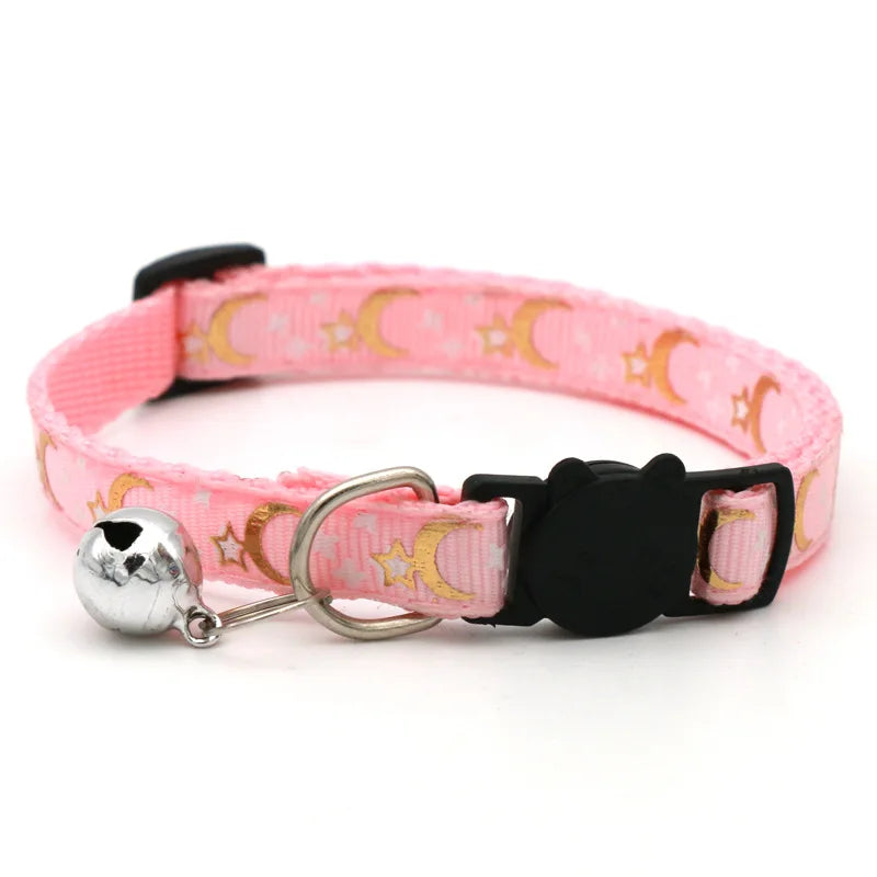 Dog Puppy Cat Kitten Collar Adjustable Safety Bell Ring Necklace