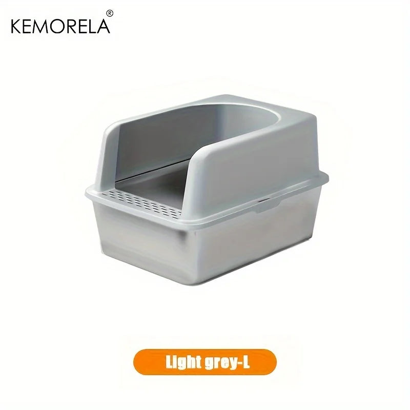 XL 60/50CM Stainless Steel Litter Box With Lid For Large and Small Cats