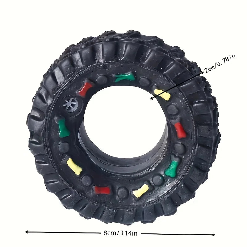 Puppy Teeth Training Toy Wheel Interactive Sound Toy Chew-Resistant