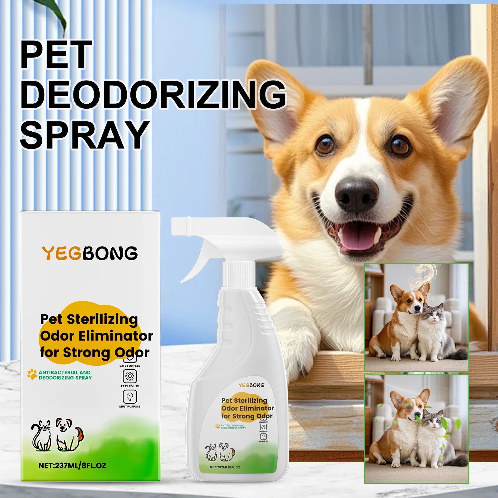 Spray for Cat Dog Urine Accidents on Carpet Furniture