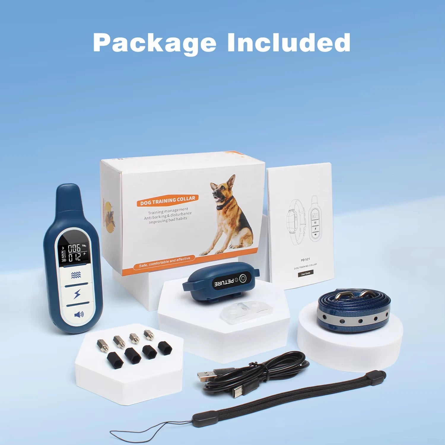 1000M Dog Training Collar 3 Training Modes With Remote