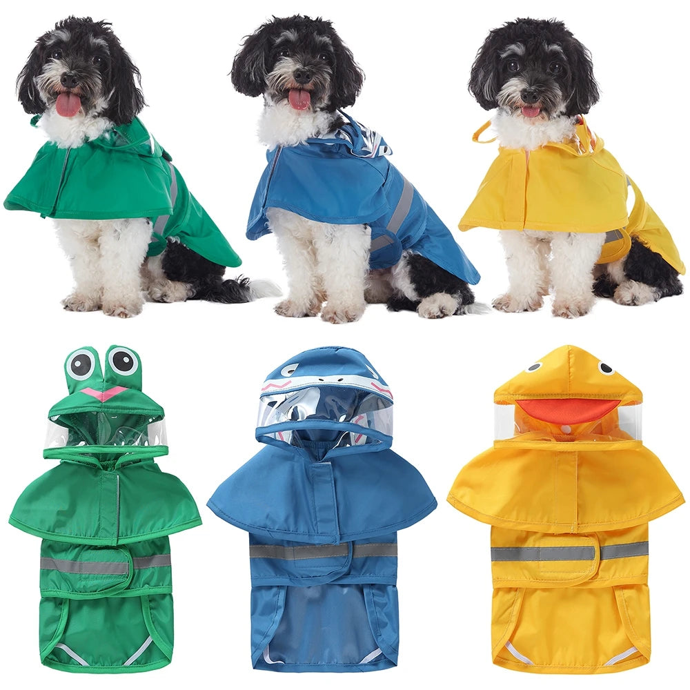 Fashionable Reflective Cute Animal Waterproof Jacket for Dog