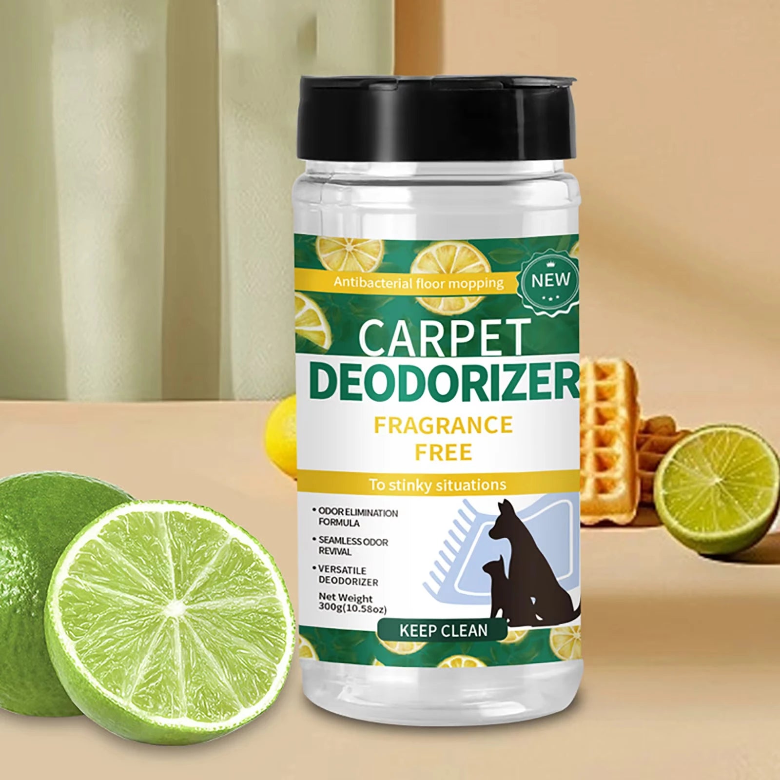 Carpet Deodorizing Powder Powerful Pet Smell Eliminator Urine Odor Dust Remover