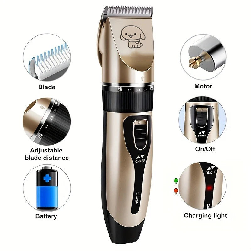 Pet Hair Trimmer Kit Electric , Ideal for Dogs and Cats.