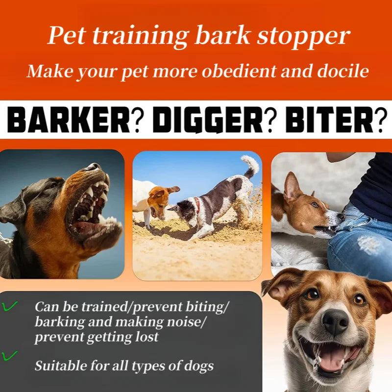 Waterproof Rechargeable Anti-Bark Collar For Dog Stop Barking
