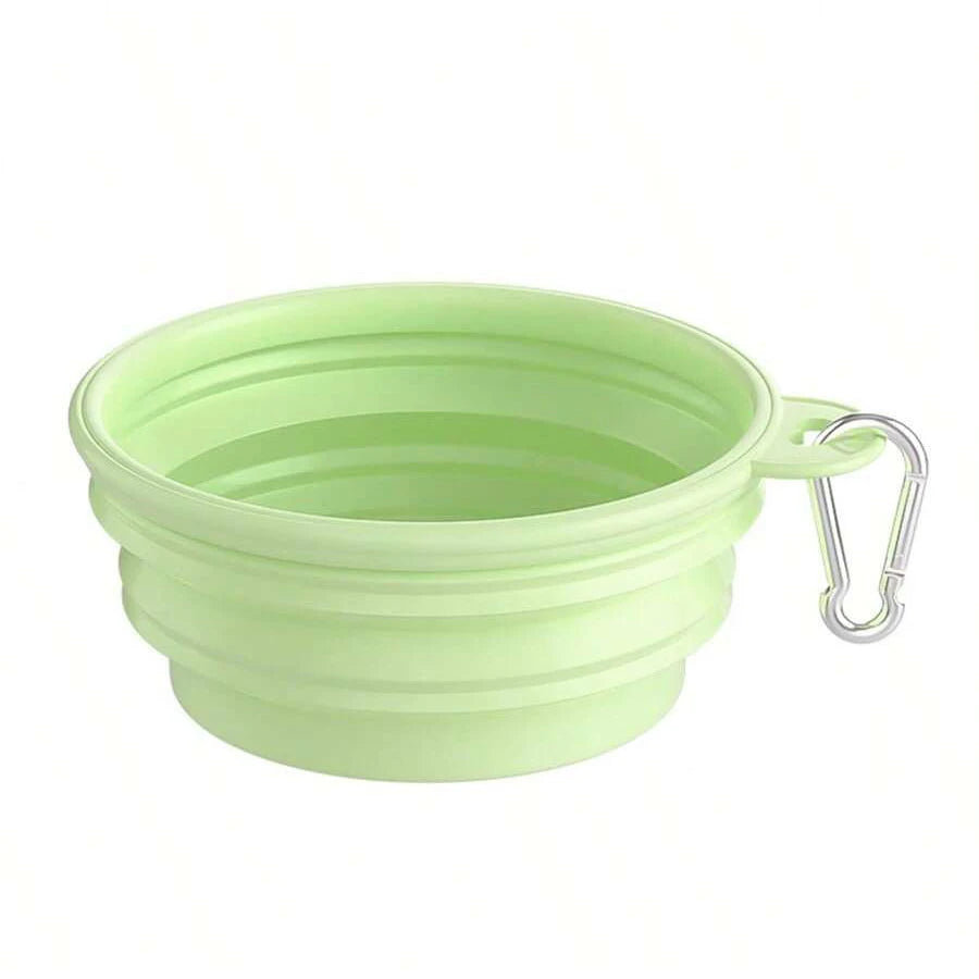 350ml  Pet Outing Portable Foldable Dog Cat Food Bowl  Carabiner