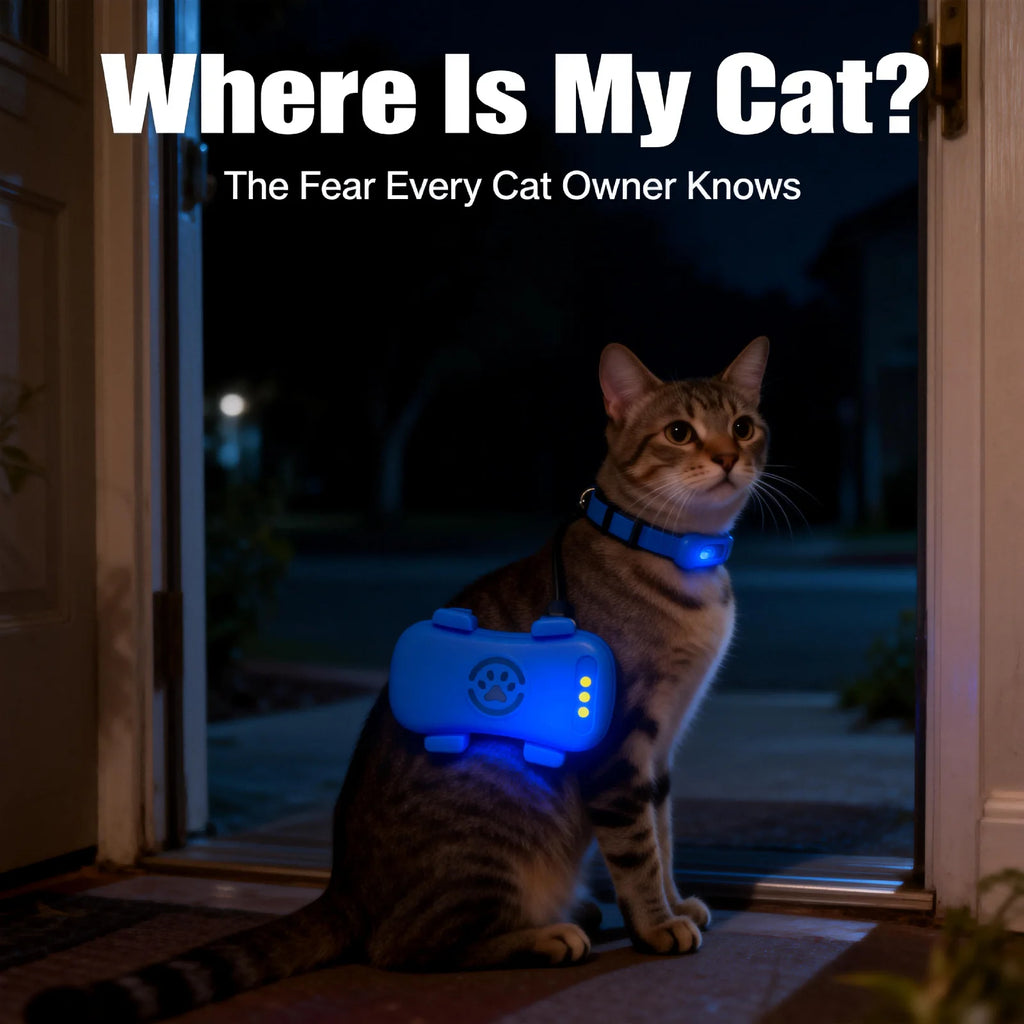 4G GPS Cat Dog Tracker SIM, Wifi  Home Mode, Geo-Fence Alert