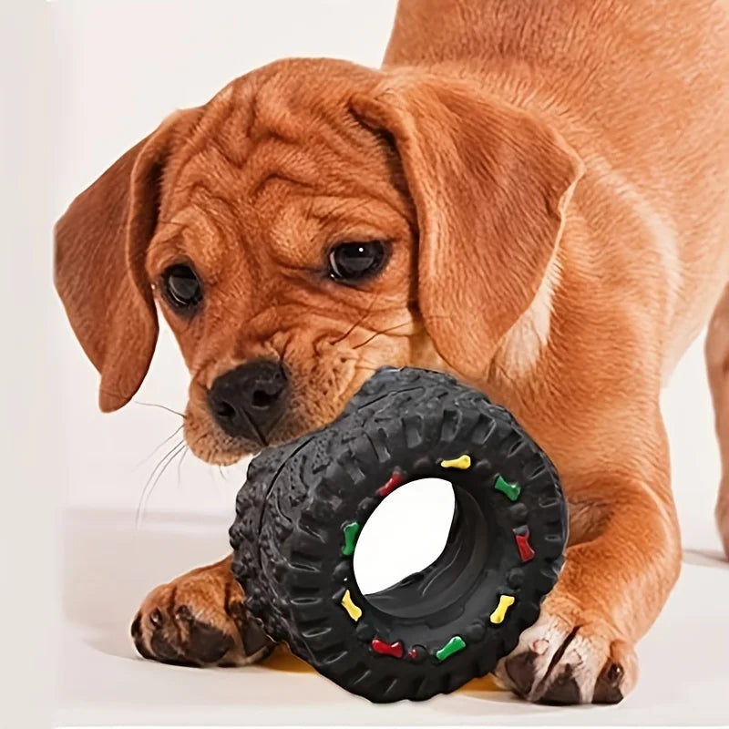 Puppy Teeth Training Toy Wheel Interactive Sound Toy Chew-Resistant