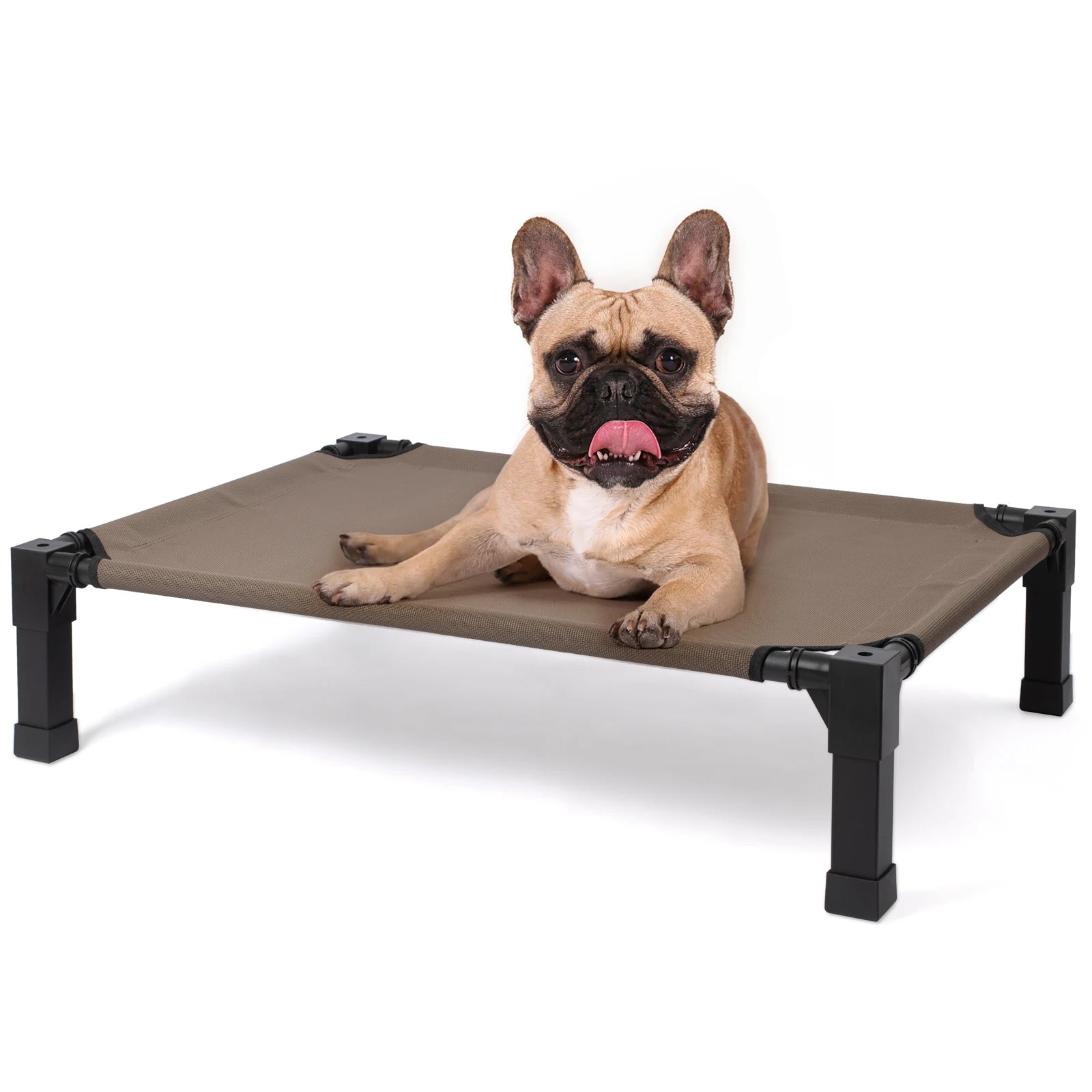Cooling Raised Pet Cot with Chew Proof Washable Breathable Mesh and Metal Frame,