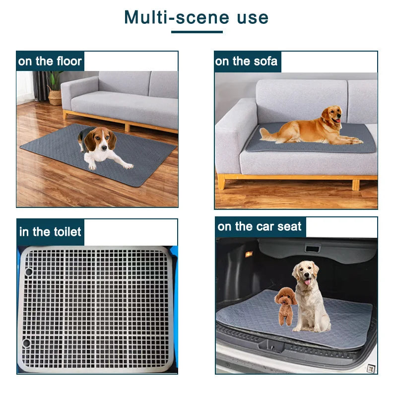 Reusable Dog Pee Pad Blanket Absorbent Diaper Washable Puppy Training Pad