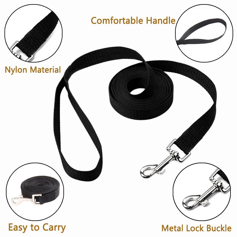 Long Strong Nylon Dog Leash 10m 15m 20m Pet Training Leash For Small Big Dogs
