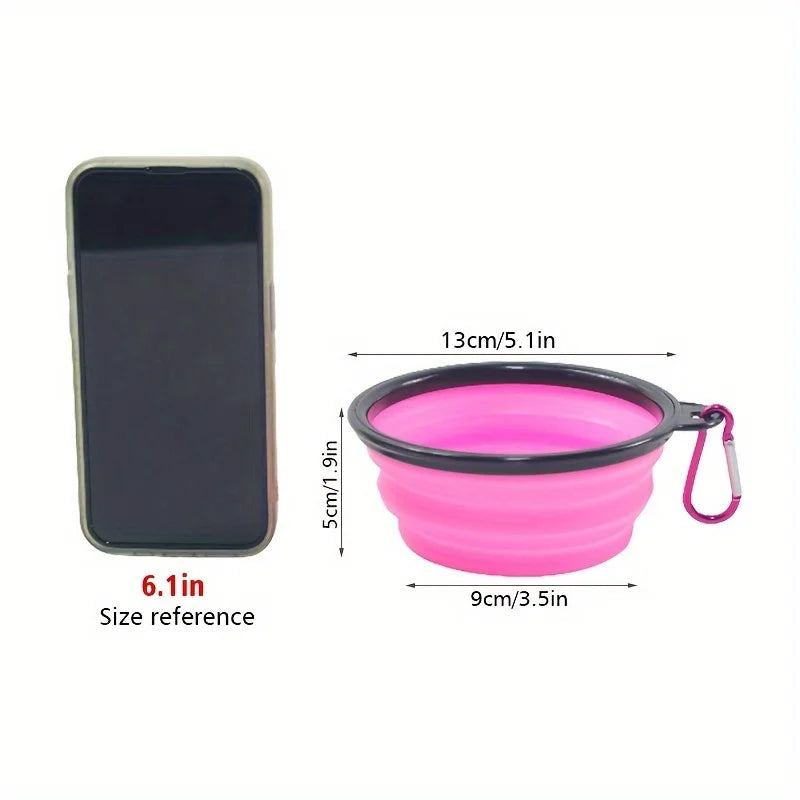 Dog Food Water Bowl for Outdoor Walking Silicone