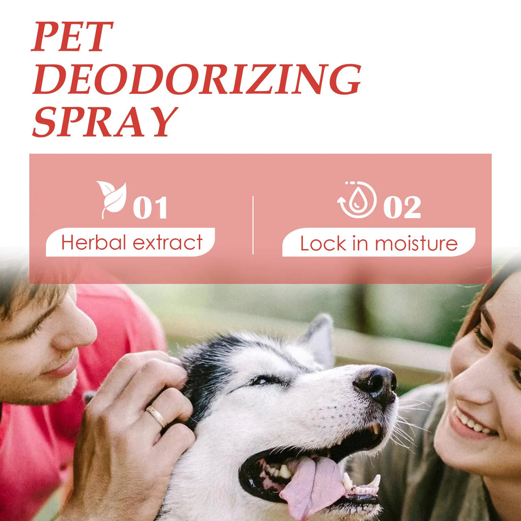 Pet Odor Eliminator Spray - Long-Lasting Deodorant for Dogs & Cats Liquid Fragrance Body