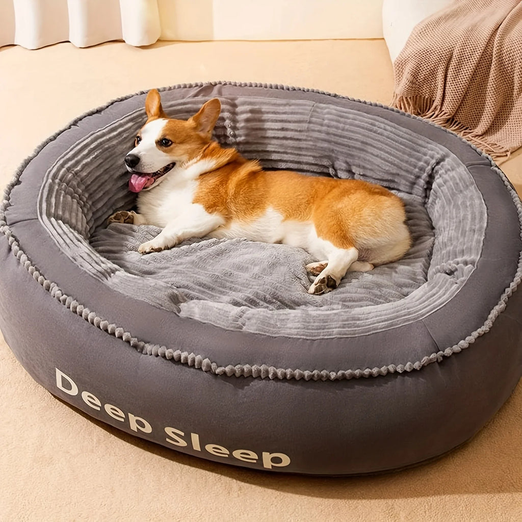 Pet Bed Comfortable Donut Round Soft Washable Dog Cat Cushion