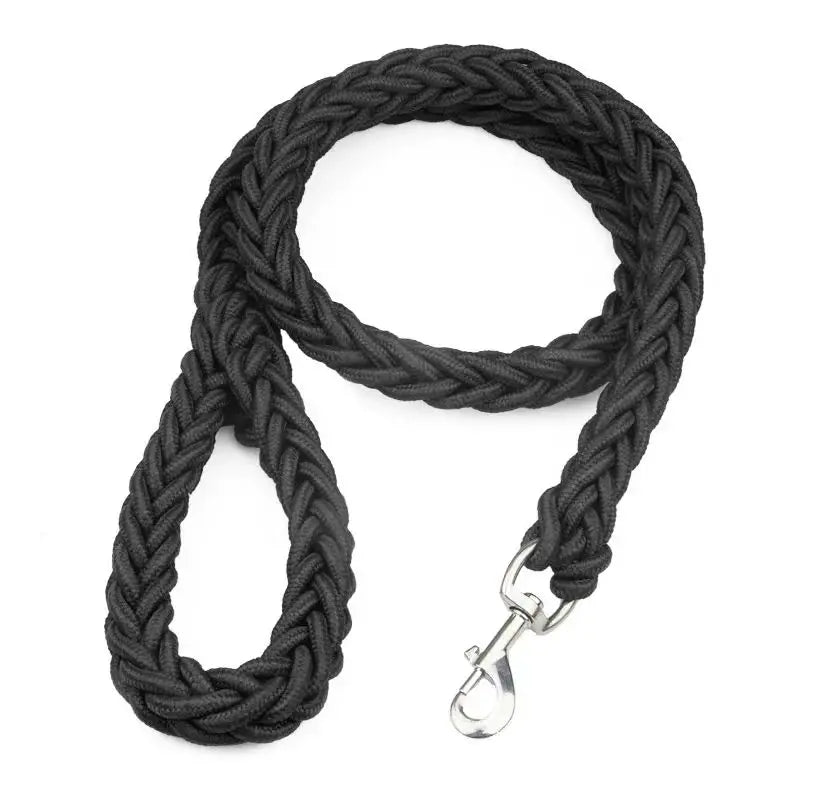 Large Dog Leash Nylon Braided Traction Rope Pet Walking Thick Hand Rope