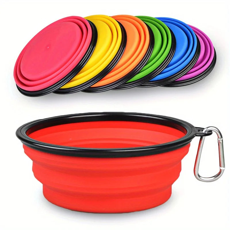 Dog Food Water Bowl for Outdoor Walking Silicone