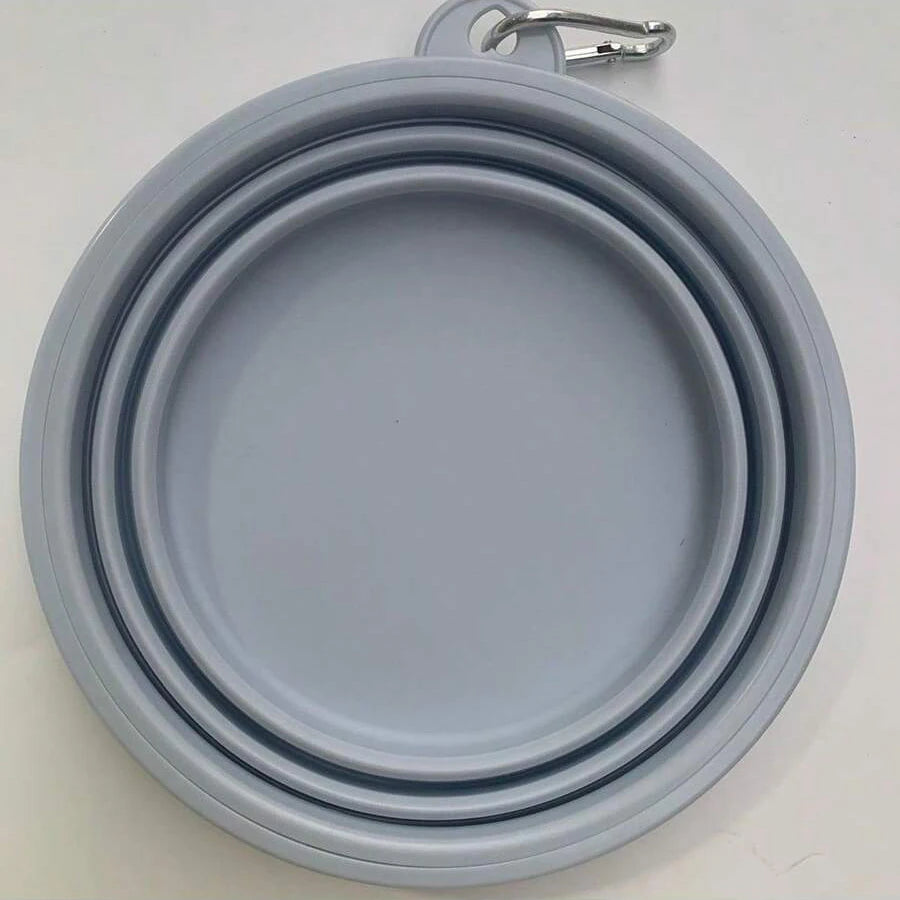 350ml  Pet Outing Portable Foldable Dog Cat Food Bowl  Carabiner
