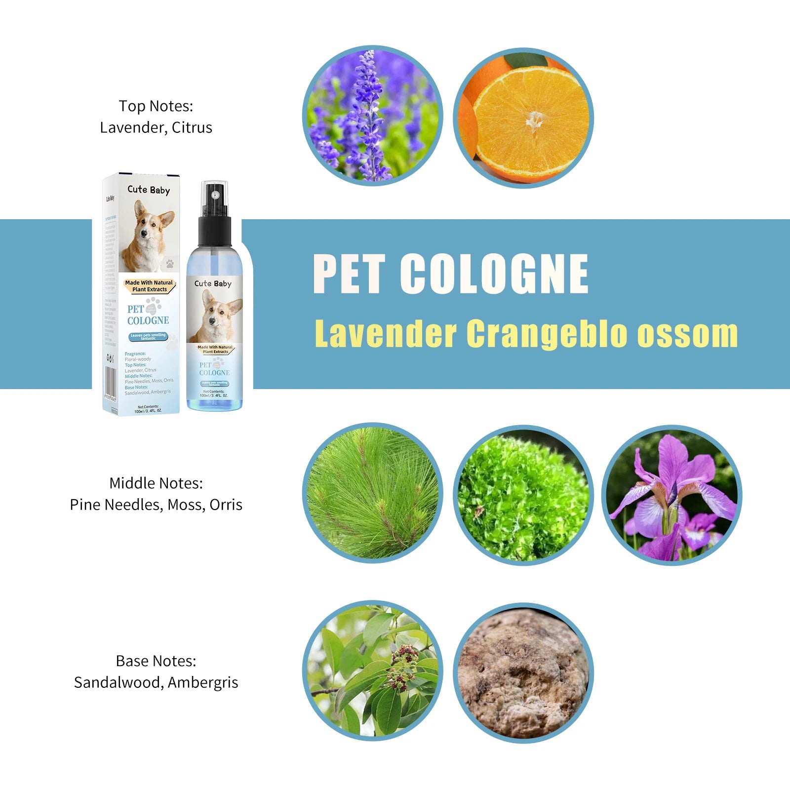 Premium Grooming Spray Perfume For Dogs - Dog Cologne Spray Long Lasting