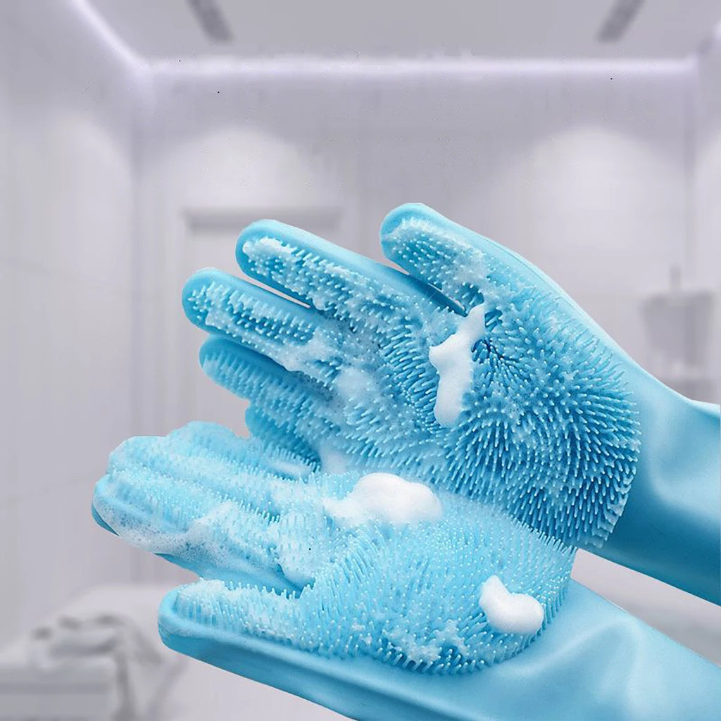 Pet Grooming Gloves Dog Cat Bathing Shampoo Glove Sponge