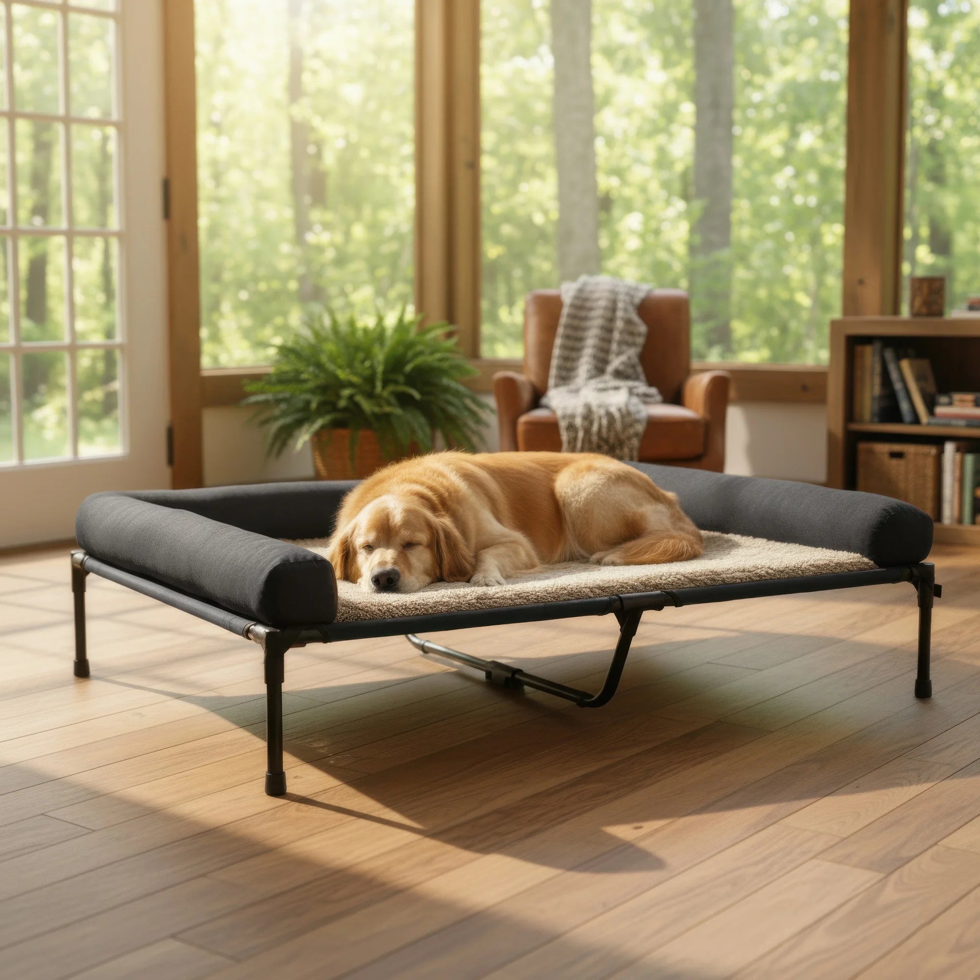 Cooling Elevated Dog Bed for any size Dogs, Indoor & Outdoor Raised Warm Bed